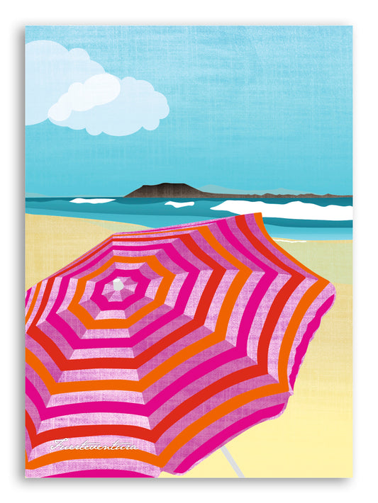 Lámina La Entubadera 13x18 cm con marco blanco