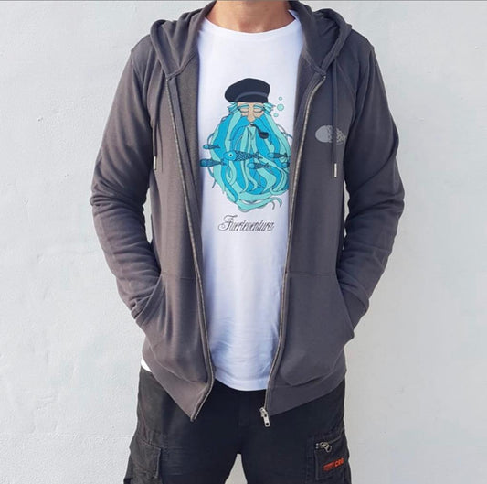 Sudadera Unisex con cremallera Antracita - Mojo Art Shop