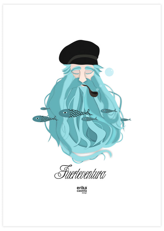 Póster Barbudo - Mojo Art Shop