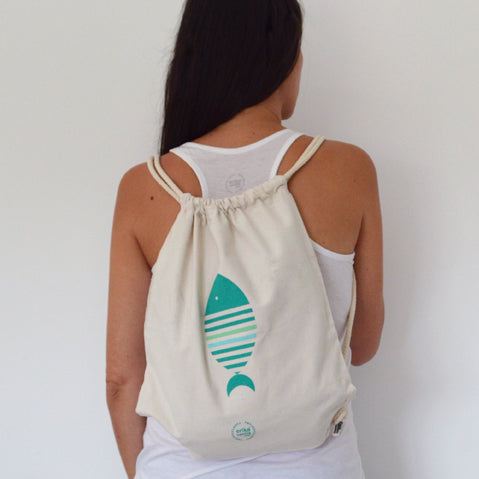 Mochila Natural Pez - Mojo Art Shop