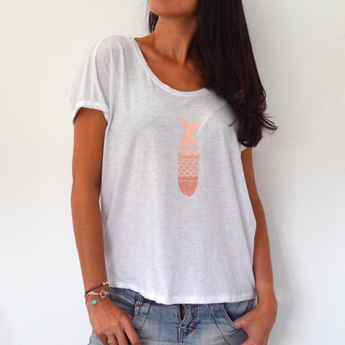 Camiseta Pez Rosa - Mojo Art Shop
