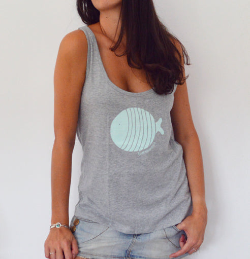 Camiseta Tirantes Gris Pez - Mojo Art Shop