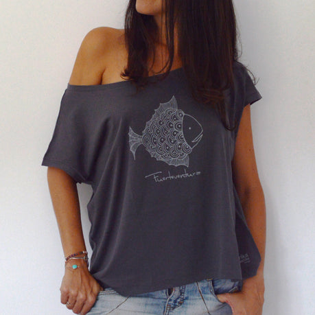 Camisola Antracita Pez - Mojo Art Shop