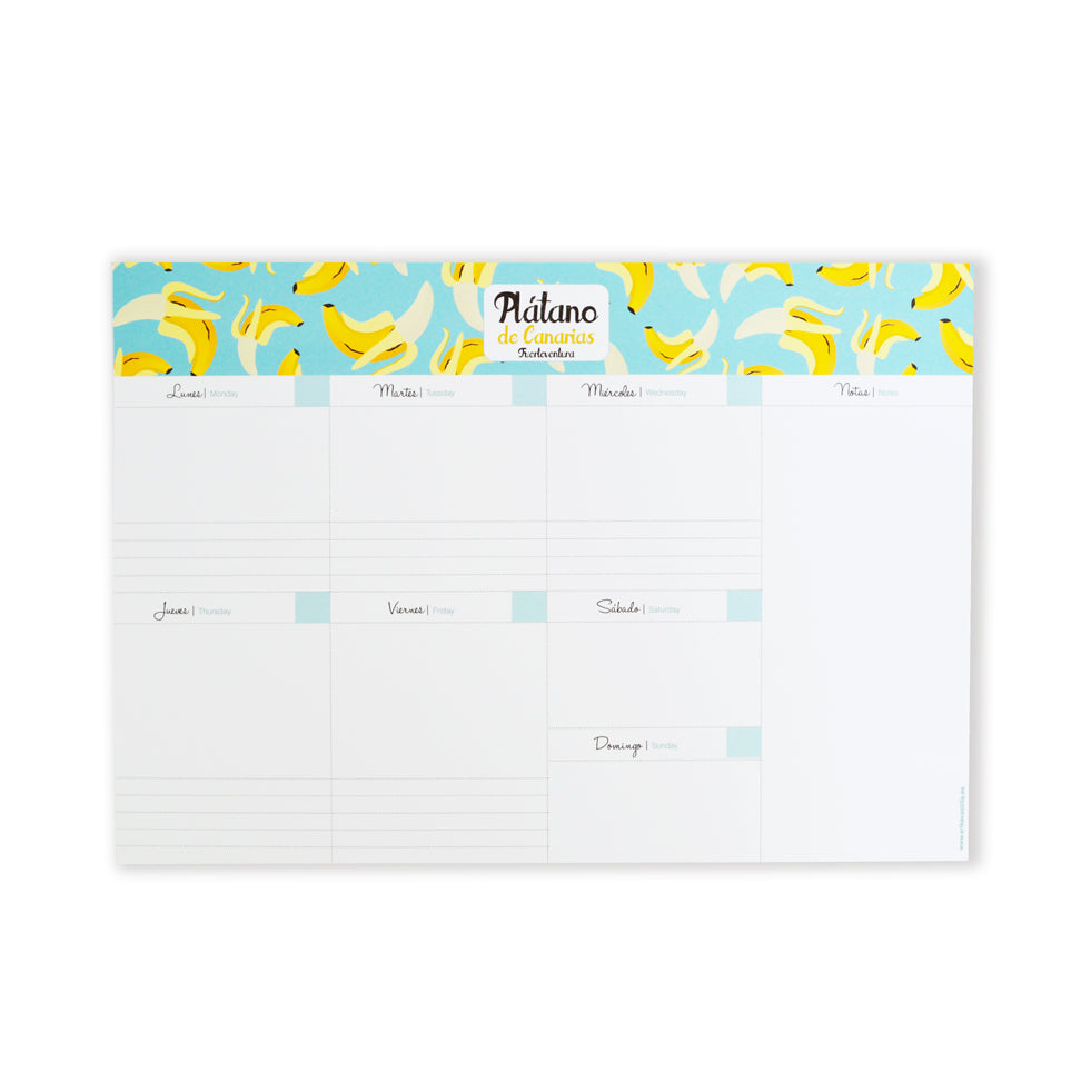 Organizador Semanal Plátanos - Mojo Art Shop