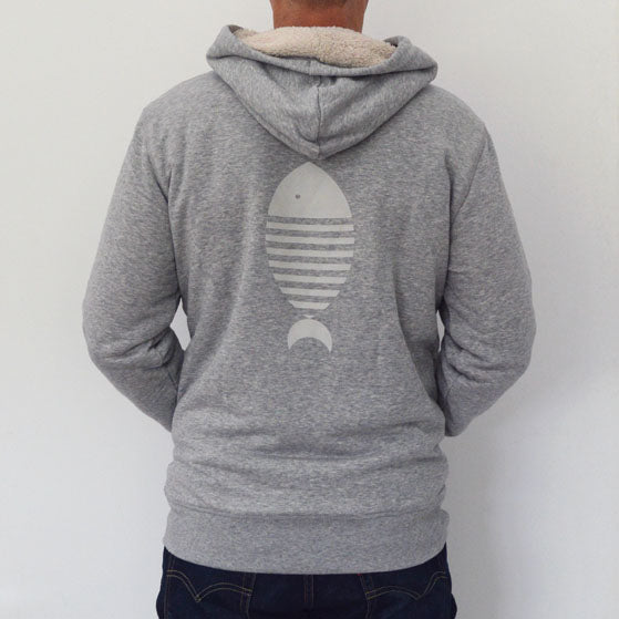 Sudadera Unisex Sherpa Gris - Mojo Art Shop