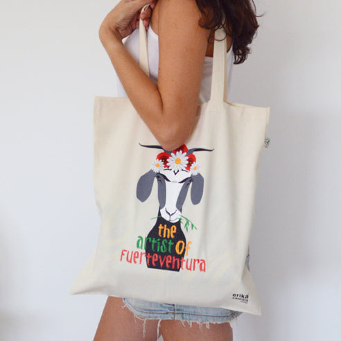 Totebag Cabra Frida - Mojo Art Shop