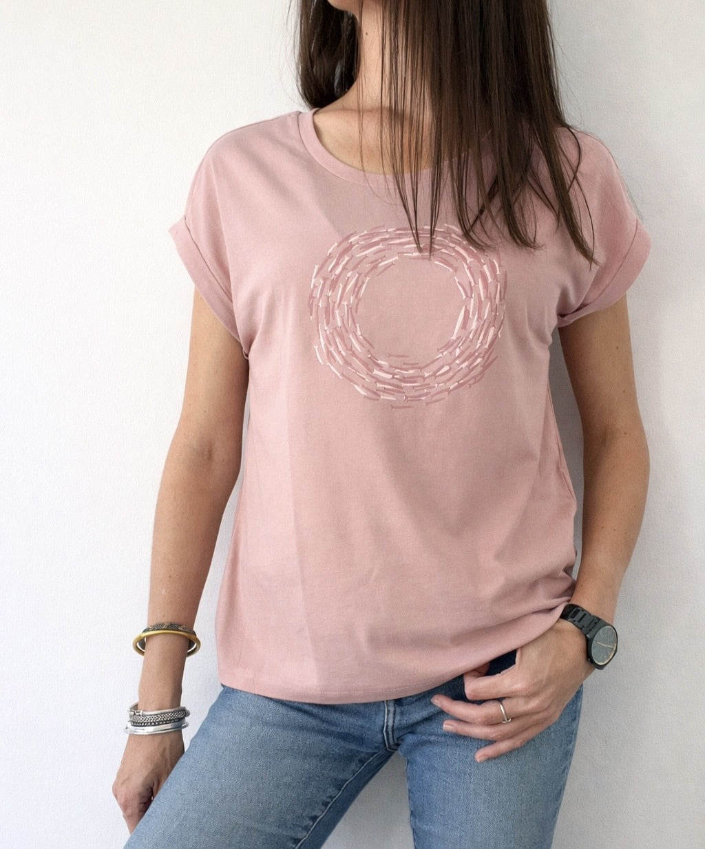 Camiseta Cardumen Rosa - Mojo Art Shop