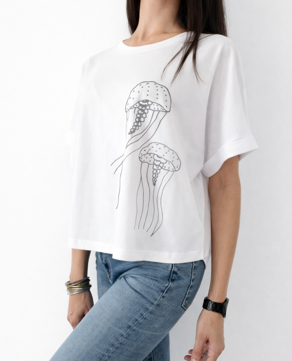Camiseta Medusa Plateada - Mojo Art Shop