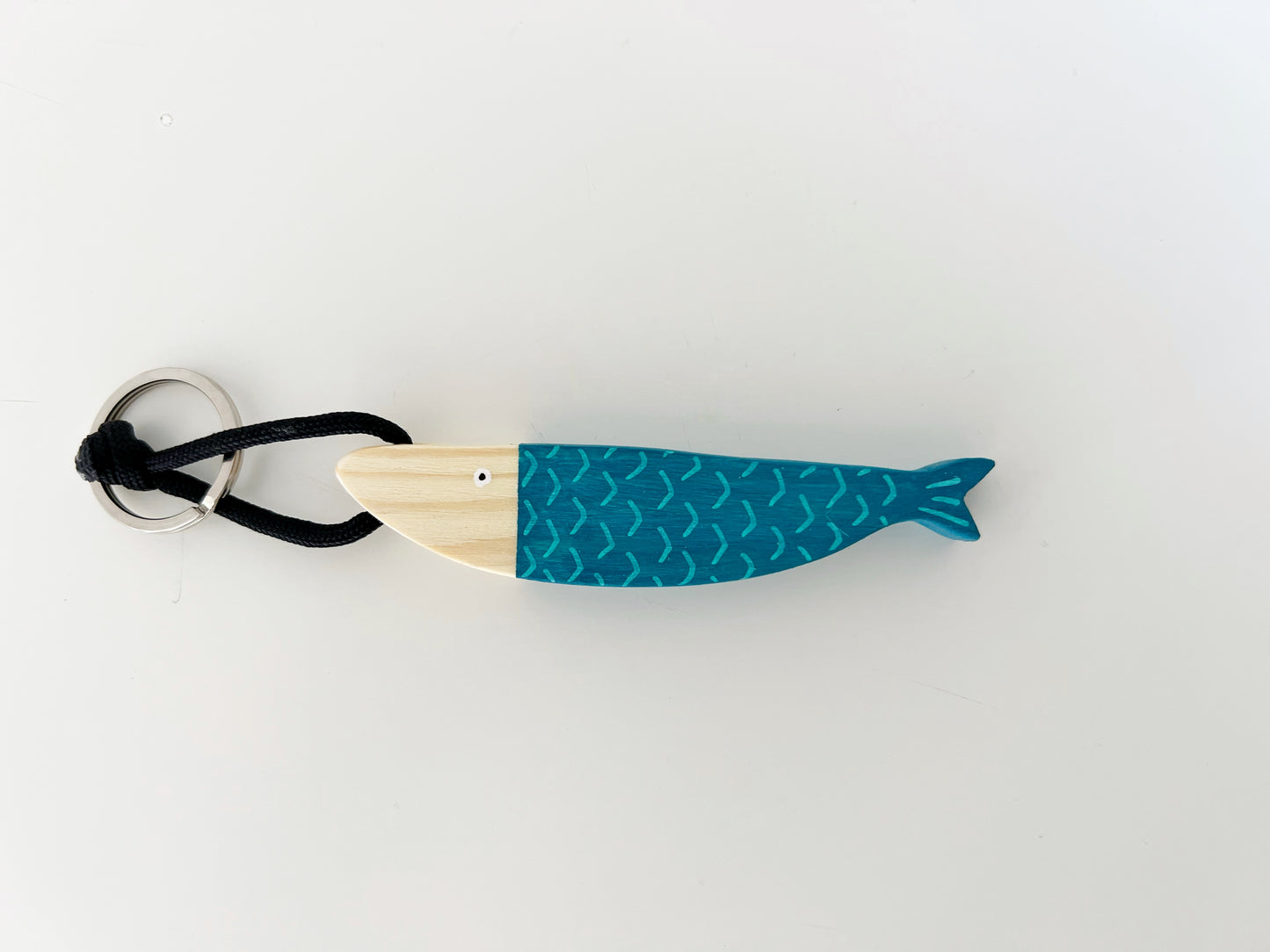 Mr. Blackbird Turquoise Fish Keychain