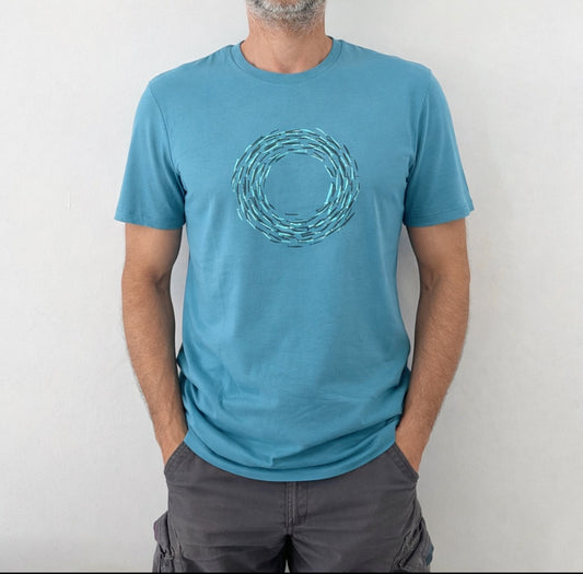 Camiseta Cardumen Azul - Mojo Art Shop