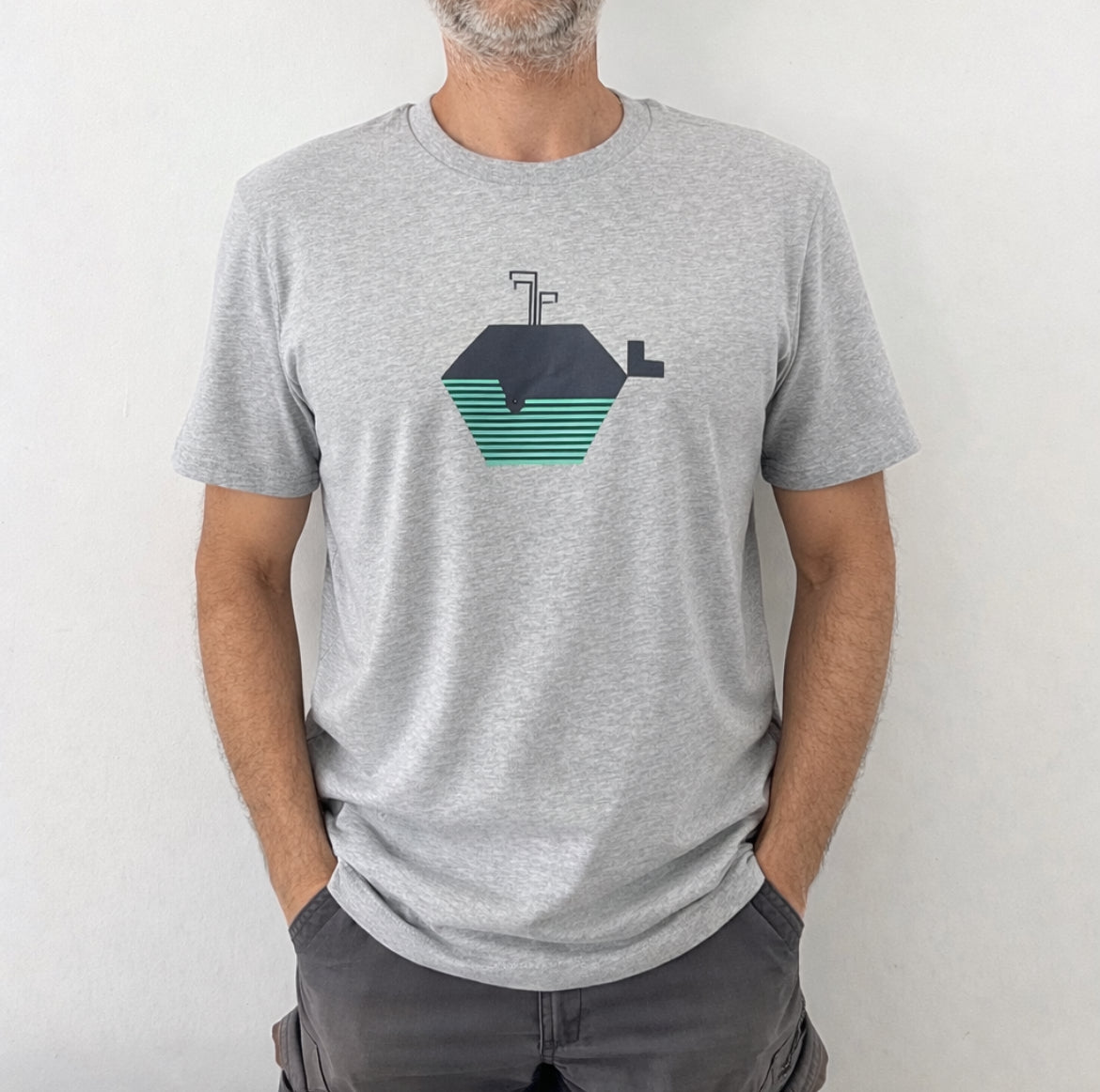 Camiseta Ballena Geo - Mojo Art Shop
