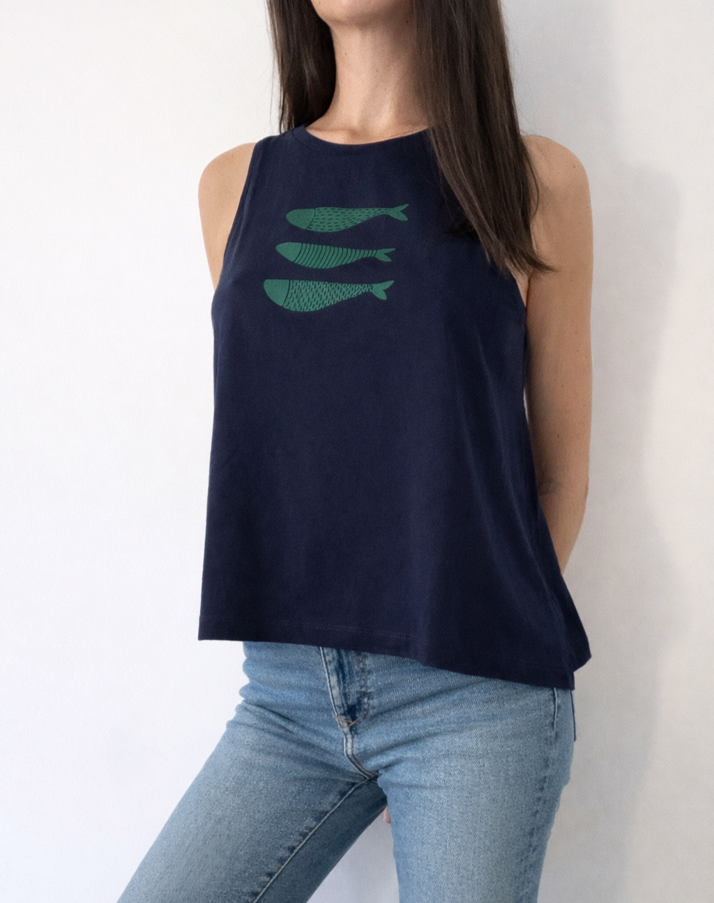 Camiseta Peces Navy - Mojo Art Shop